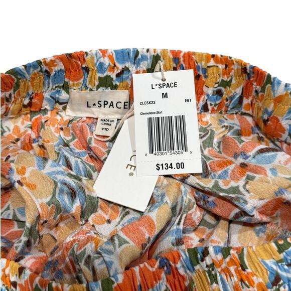 NWT! L*Space Clementine Bloomcore Flowy Boho Mini Skirt - Size Medium - Picture 6 of 6